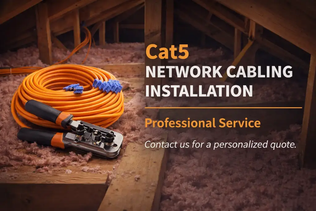 Cat5 Network Cabling Installation (Attic installation) 