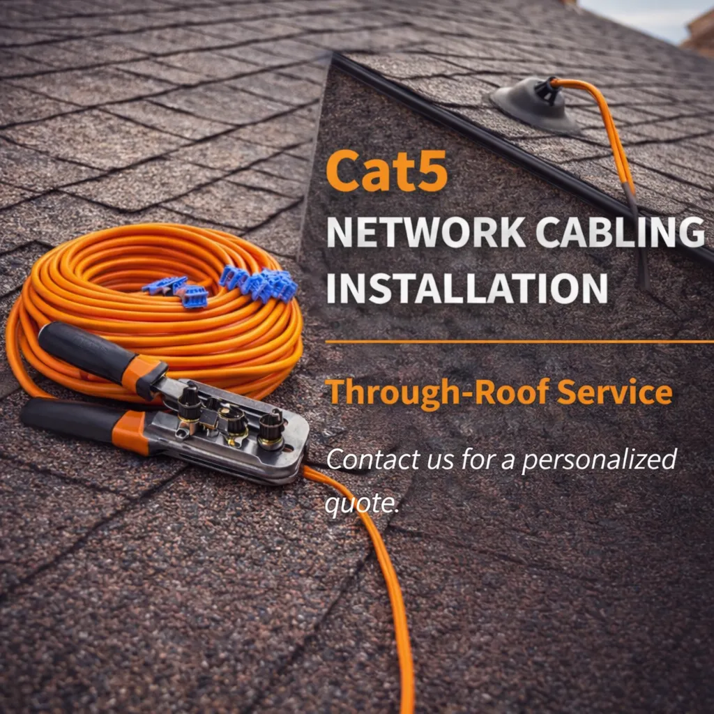 Cat5 Network Cabling Installation: Roof / exterior runs 