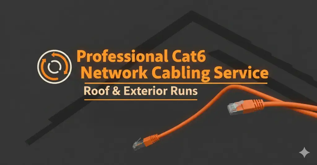 Cat6 Network Cabling Installation: Roof / Exterior Runs