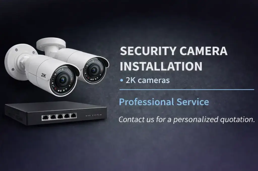 Security Camera Installation: 2K Cameras