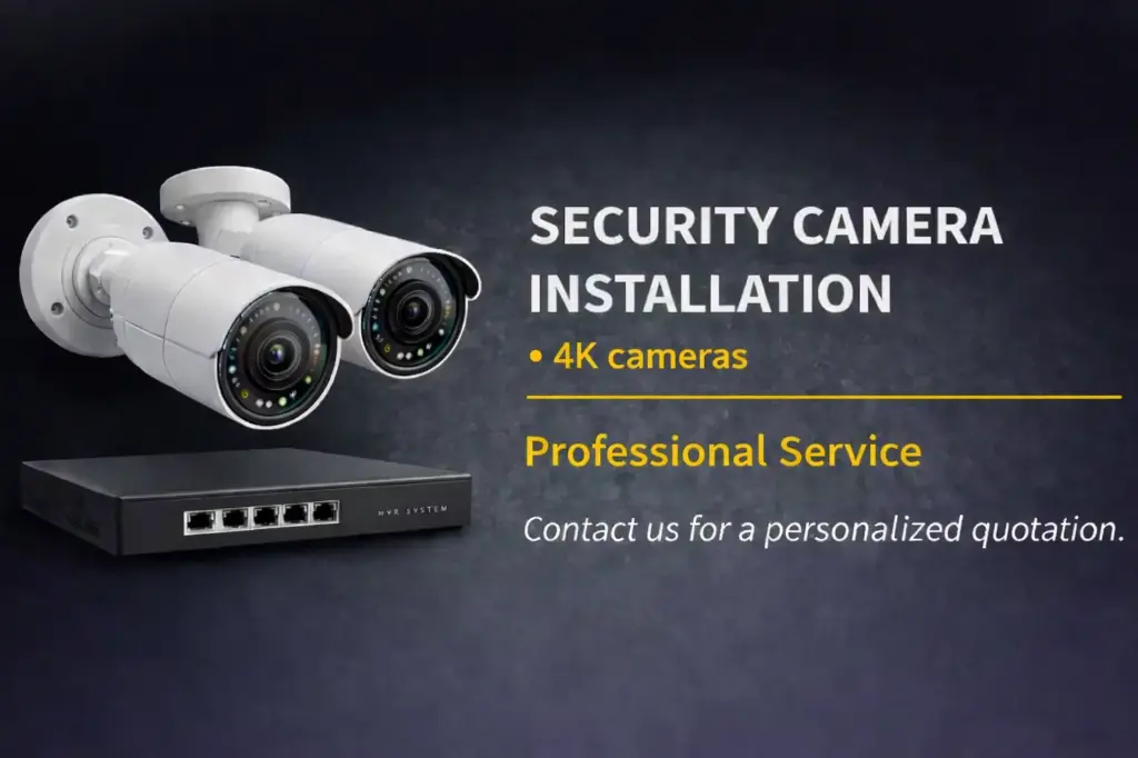Security Camera Installation: 4K Cameras