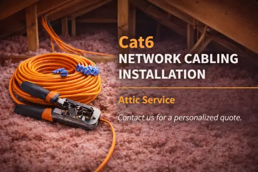 Cat6 Network Cabling Installation (Attic installation) 